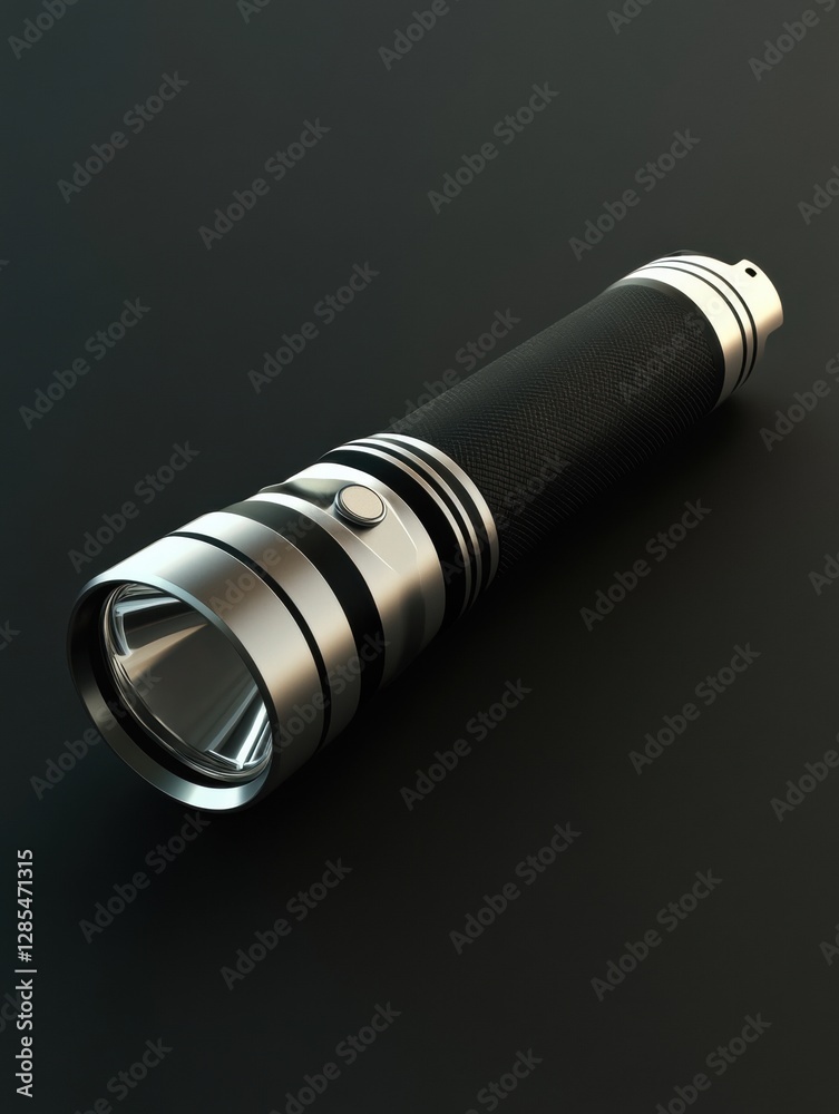 Compact and powerful LED flashlight design. Compact and powerful LED flashlight design.