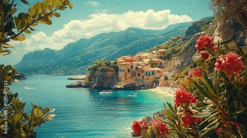Elegant Mediterranean Spring Landscape 