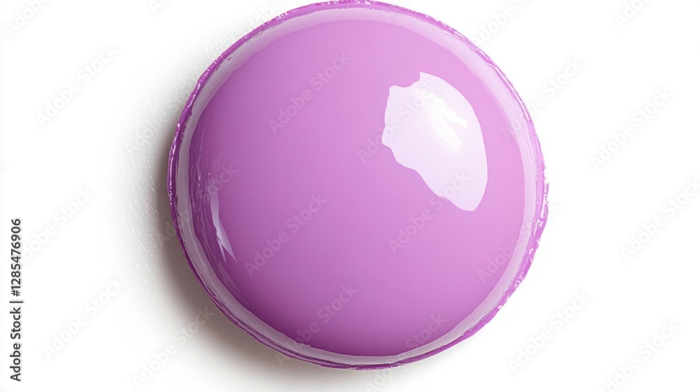 Obraz premium Delicious purple macaron on a white background