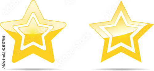 Glossy golden stars