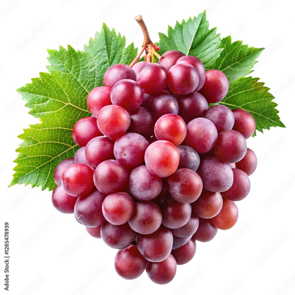 Fototapeta premium bunch of red grapes isolated on white