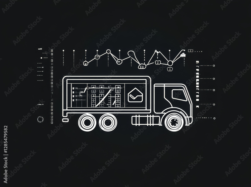 vector truck icon