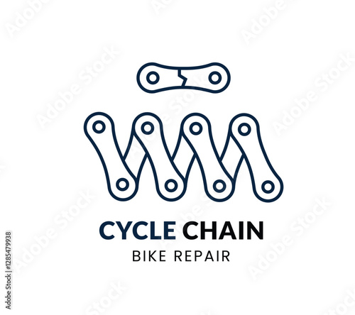 Cycle Chain line Icon Set . Bike Repair . Vector Illustration