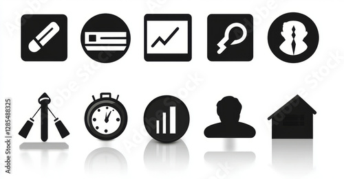 media icons set