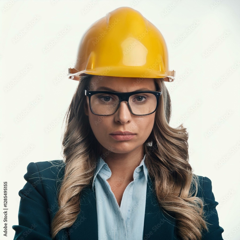 Stressed out woman engineer Stressed out woman engineer