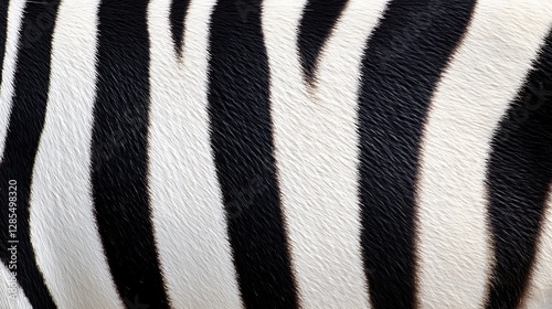 Close up of zebra stripes, black and white pattern.