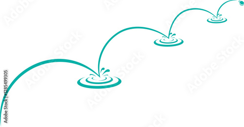 skipping stones logo, skipping, stone, water, splash, blue