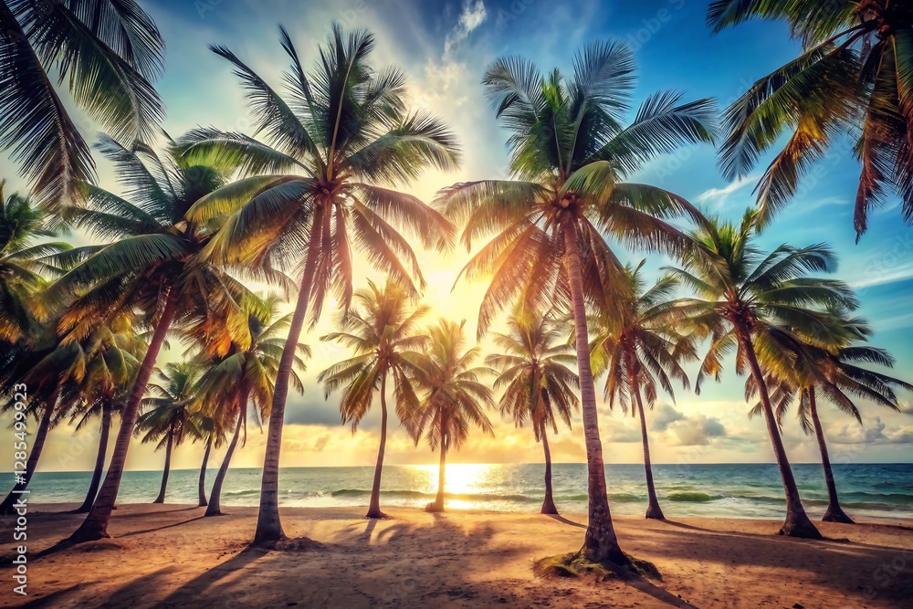 Obraz premium palm trees on the beach