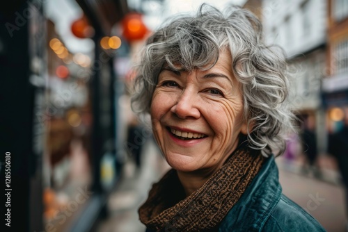 Wallpaper Mural Portrait of a smiling senior woman in the street of London. Torontodigital.ca