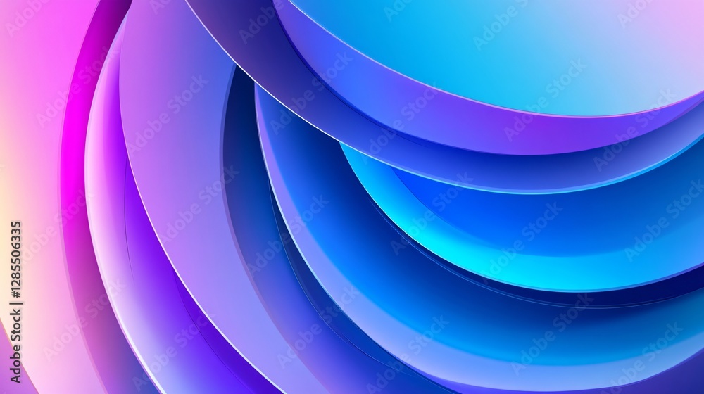 Fototapeta premium Abstract background liquid bubble shapes on fluid gradient with shadows and light effects