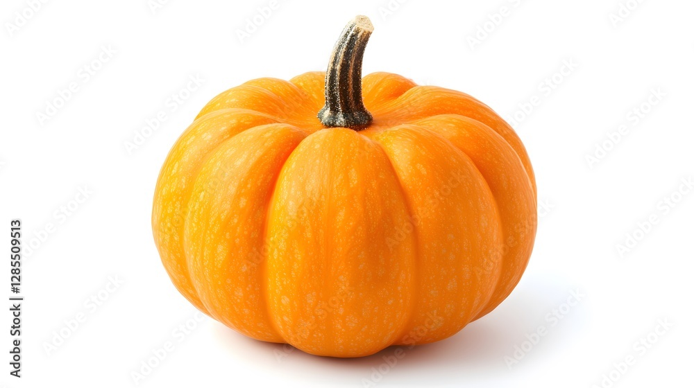 A small fresh pumpkin, clean white background, transparent isolate A small fresh pumpkin, clean white background, transparent isolate