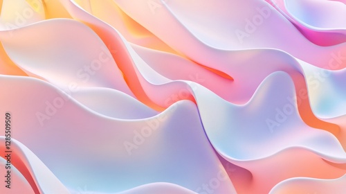 Wallpaper Mural Abstract background with soft pastel waves. Gradient colors Torontodigital.ca