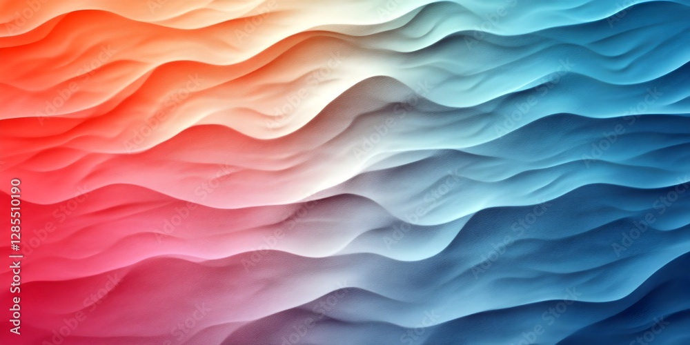 Obraz premium Abstract Blue Wave Texture, 3D Flowing Lines, Cool Gradient Background