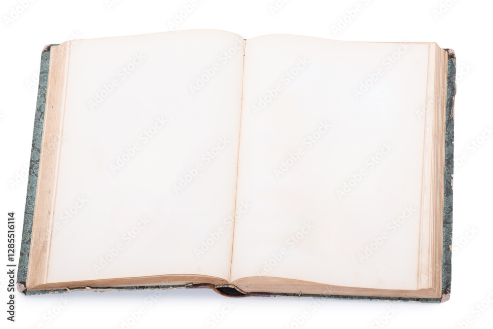 Old open book isolated Old open book isolated