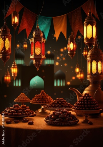 Iftar background for ramadan mubarak