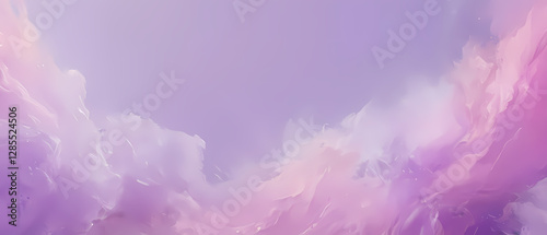 Translucent clouds swirl in soft shades of lavender and pink, creating a tranquil atmosphere perfect for reflection and inspiration. Generative AI