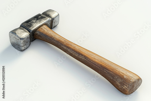 3D Rendered Ball Peen Hammer, Isolated photo