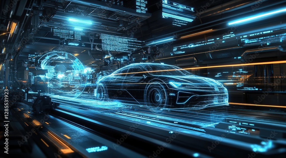 Future Vehicle Design: Digital Car Model Creation with Advanced Technology in Virtual Factory