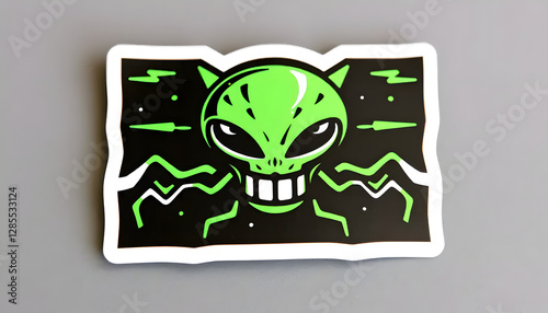 A_sticker_of_an_evil_alien Generative AI