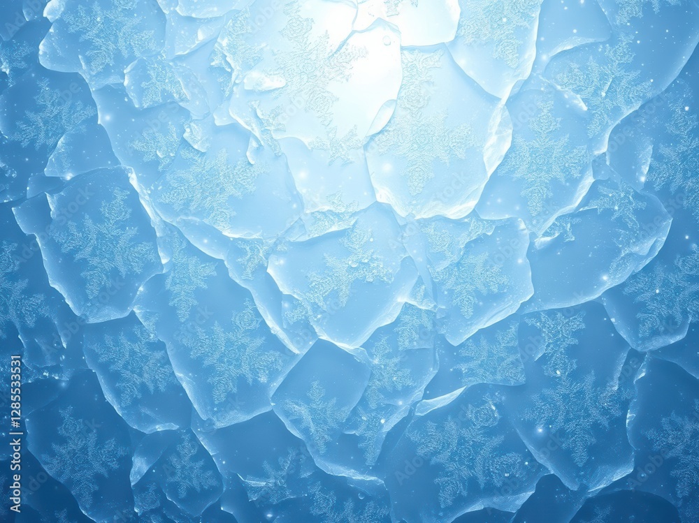Obraz premium Icy Background with Snowflake Patterns