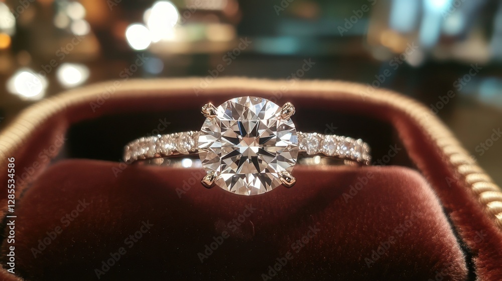 A close-up of a sparkling sapphire ring set in white gold with intricate details. A close-up of a sparkling sapphire ring set in white gold with intricate details.
