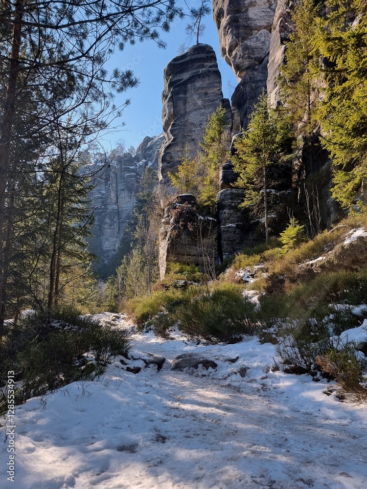 Adrspach-Teplice Rocks in winter
