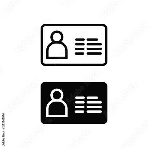 Id card icon vector template illustration