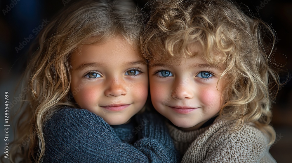 Effective communication between children is depicted by siblings learning to share and cooperate. Effective communication between children is depicted by siblings learning to share and cooperate.