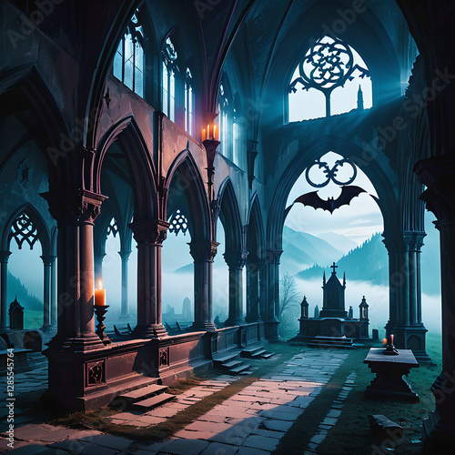 Ethereal Gothic Ruins: A Haunting Transylvanian Sanctuary photo