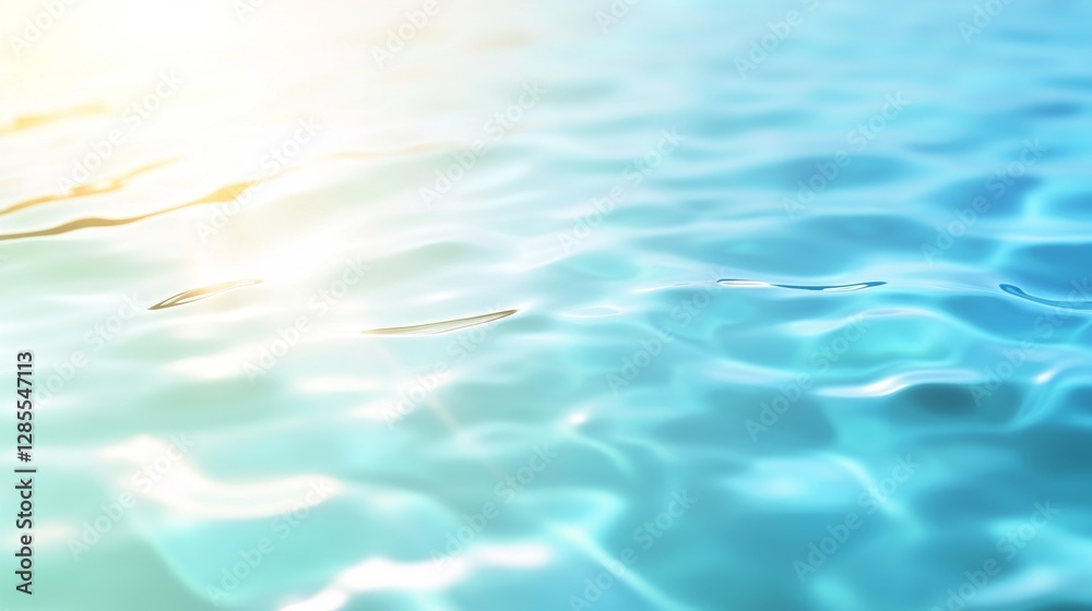 Rippled water surface, sunlight reflection, calm scene Rippled water surface, sunlight reflection, calm scene