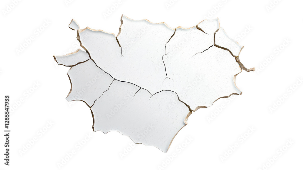 Closeup of ripped white paper with hole, a study in texture and contrast Closeup of ripped white paper with hole, a study in texture and contrast