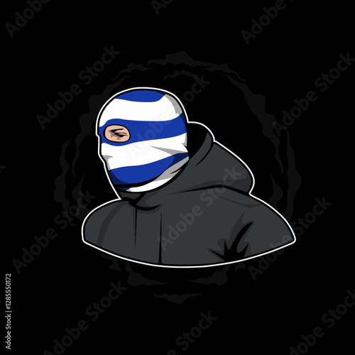 man ultras ultra hooligan football vector logo design