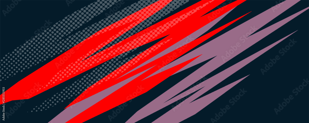 Abstract blue banner design vector, dynamic sporty horizontal background template for media promotion or web banner