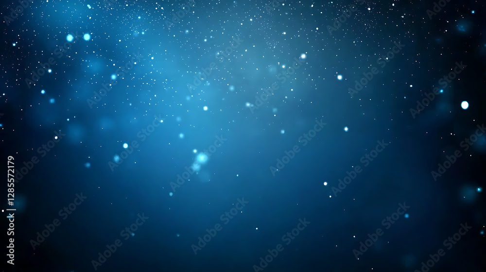 Naklejka premium A blue sky with a lot of white clouds and a few blue stars. generated using AI