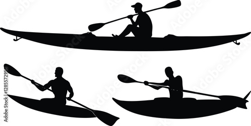 Kayak silhouettes.