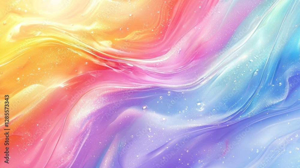 abstract background with bubble wave holographic color theme abstract background with bubble wave holographic color theme
