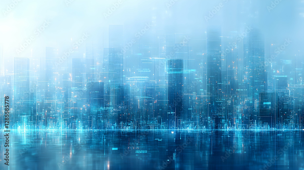 Futuristic City Skyline at Dawn Futuristic City Skyline at Dawn