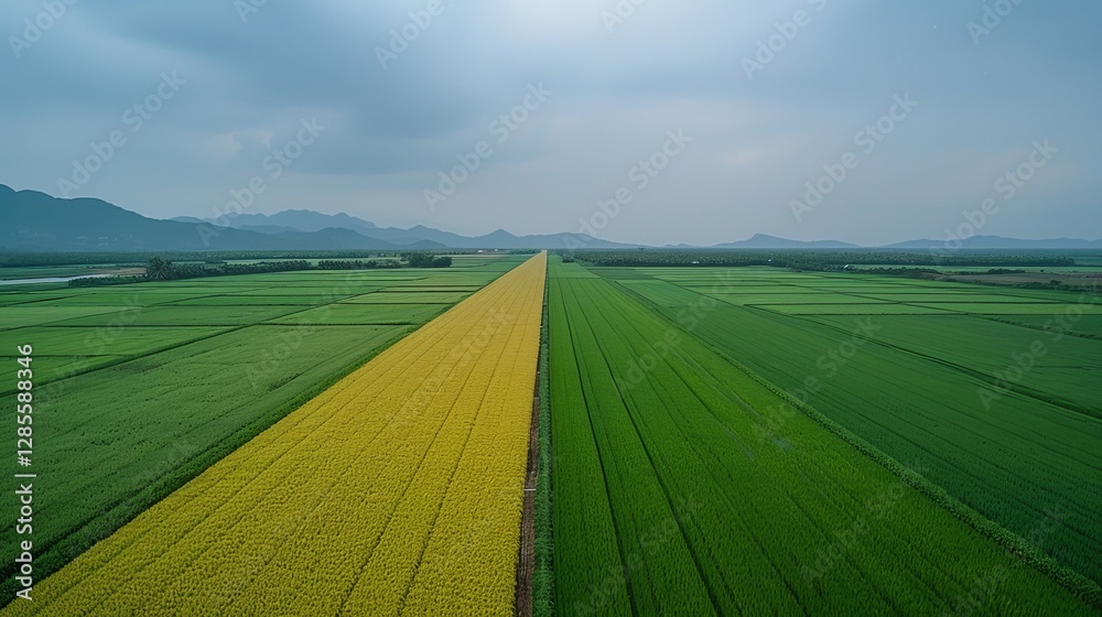 Obraz premium Contrasting landscapes the impact of climate and land management on environment s health