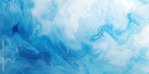 Wallpaper Mural Abstract blue and white background with a swirling liquid marble texture Torontodigital.ca