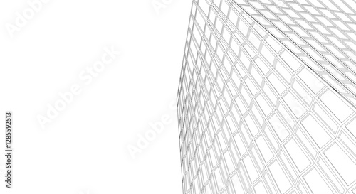 Modern Glass Facade Skyscrapers. Minimalist Architectural Urban Skyline with Contemporary Buildings