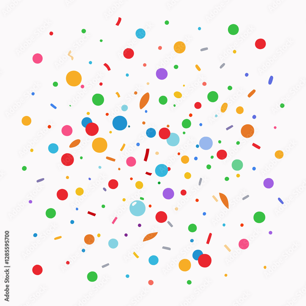 Colorful confetti explosion on white background. (1) Colorful confetti explosion on white background. (1)
