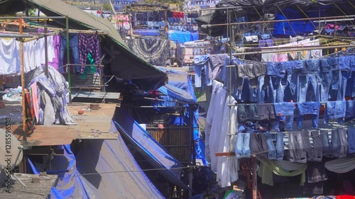 Mahalaxmi Dhobi Ghat open air laundry, Mumbai, Maharashtra photo