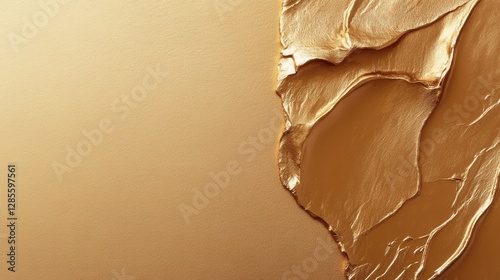 Obraz na płótnie Abstract golden texture with elegant marble-like patterns on a smooth surface background w salonie