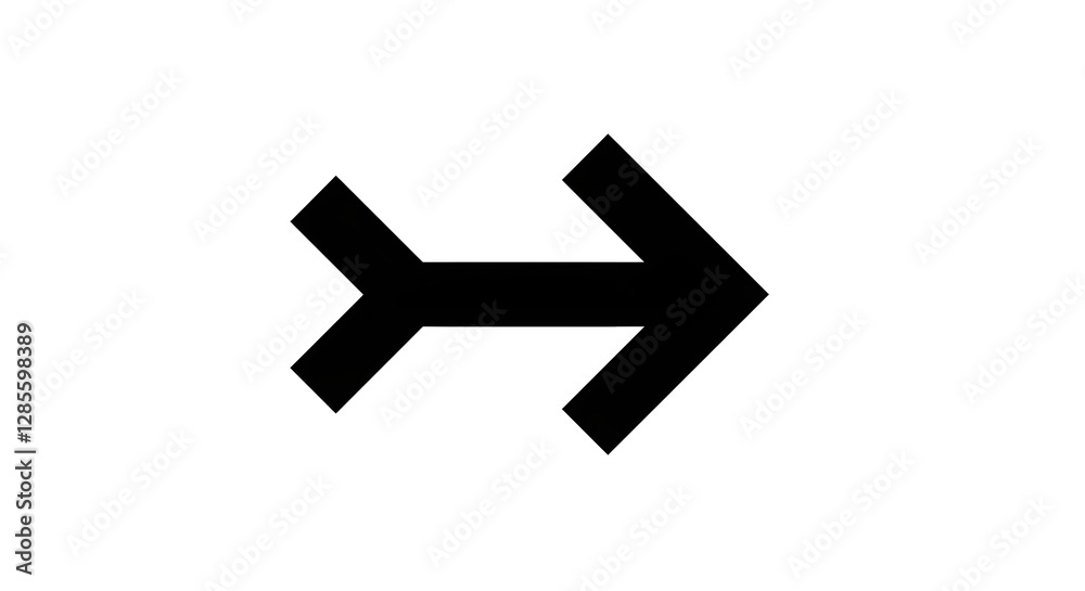 Bold Black Arrowhead Right Navigation Interface Graphic Symbol Bold Black Arrowhead Right Navigation Interface Graphic Symbol