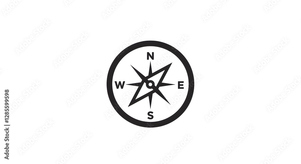 Simple Compass Rose Navigation Direction Guidance Exploration Travel Adventure Wayfinding Jou Simple Compass Rose Navigation Direction Guidance Exploration Travel Adventure Wayfinding Jou