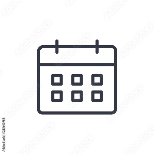 calendar icon symbol vector sign isolated on white background illustration for graphic and web design