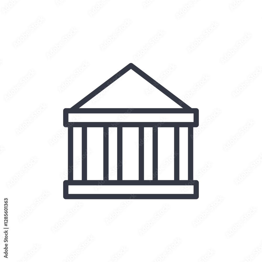bank building icon symbol vector sign isolated on white background illustration for graphic and web design bank building icon symbol vector sign isolated on white background illustration for graphic and web design