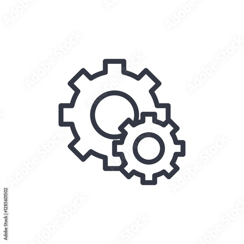 gear icon symbol vector sign isolated on white background illustration for graphic and web design