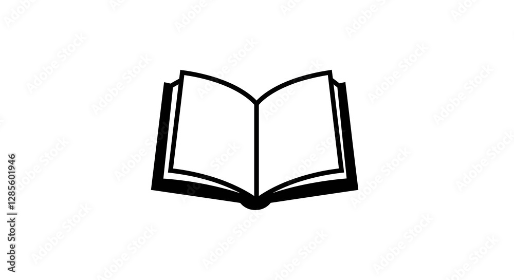 Open Book Icon Simple Black Knowledge Reading Learning Open Book Icon Simple Black Knowledge Reading Learning