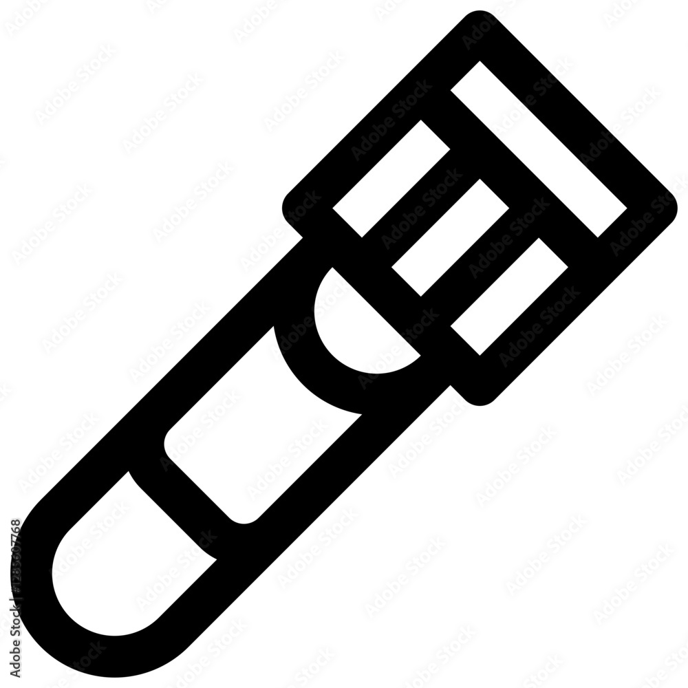 Complete blood count test. Editable stroke vector icon.